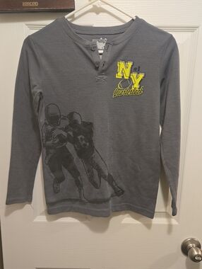 Joe Boxer Gray Long-Sleeve Thermal with Neon Yellow NY Graphic